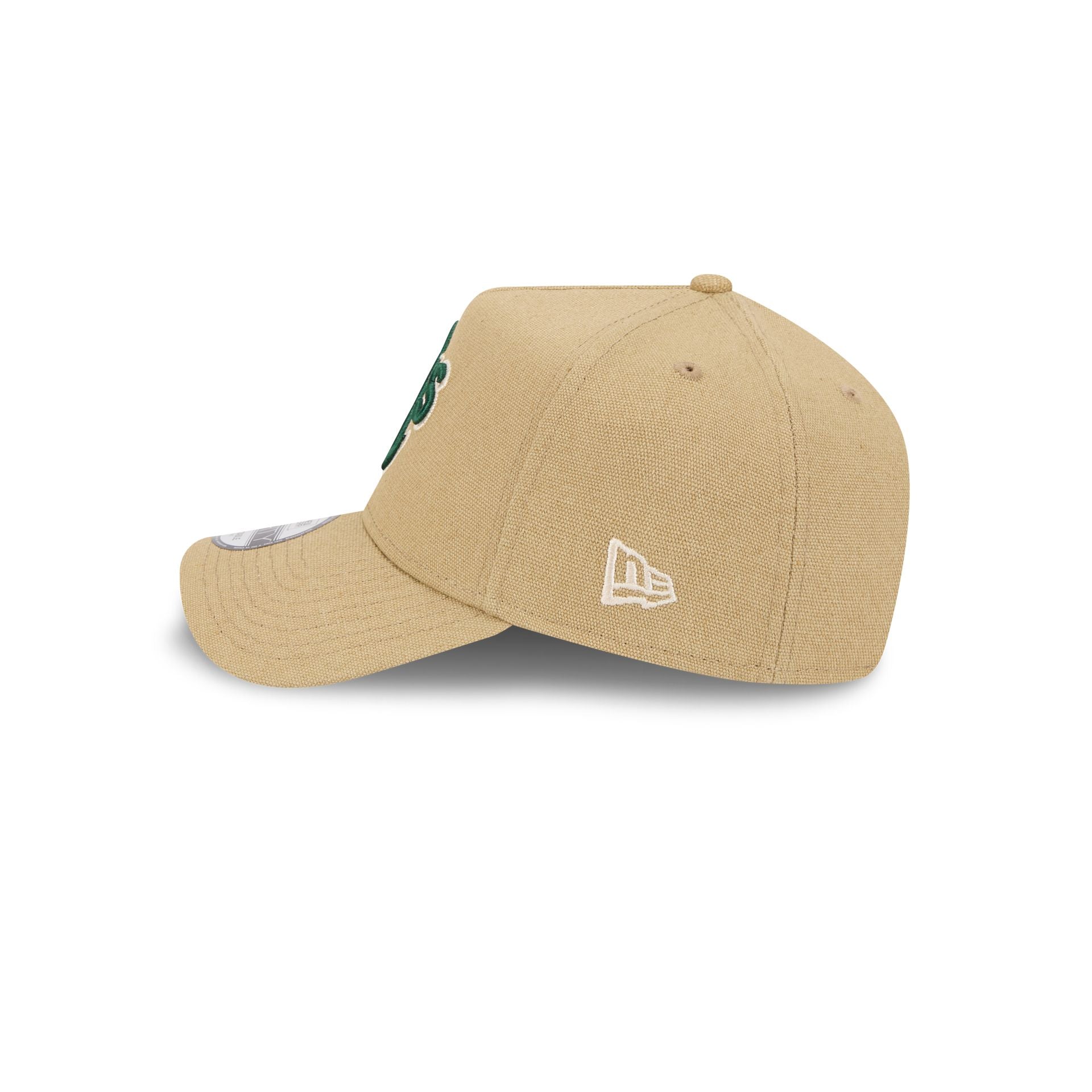 Athletics Logo Essentials Khaki 9FORTY A-Frame Snapback Hat