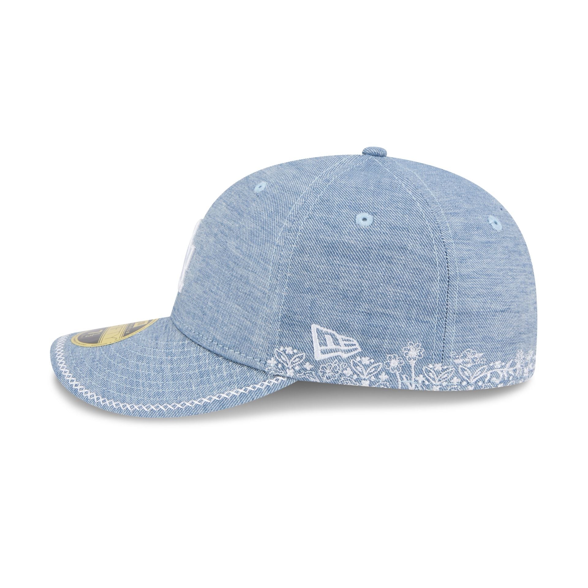 Los Angeles Dodgers Hand Stitched Chambray Low Profile 59FIFTY Fitted Hat