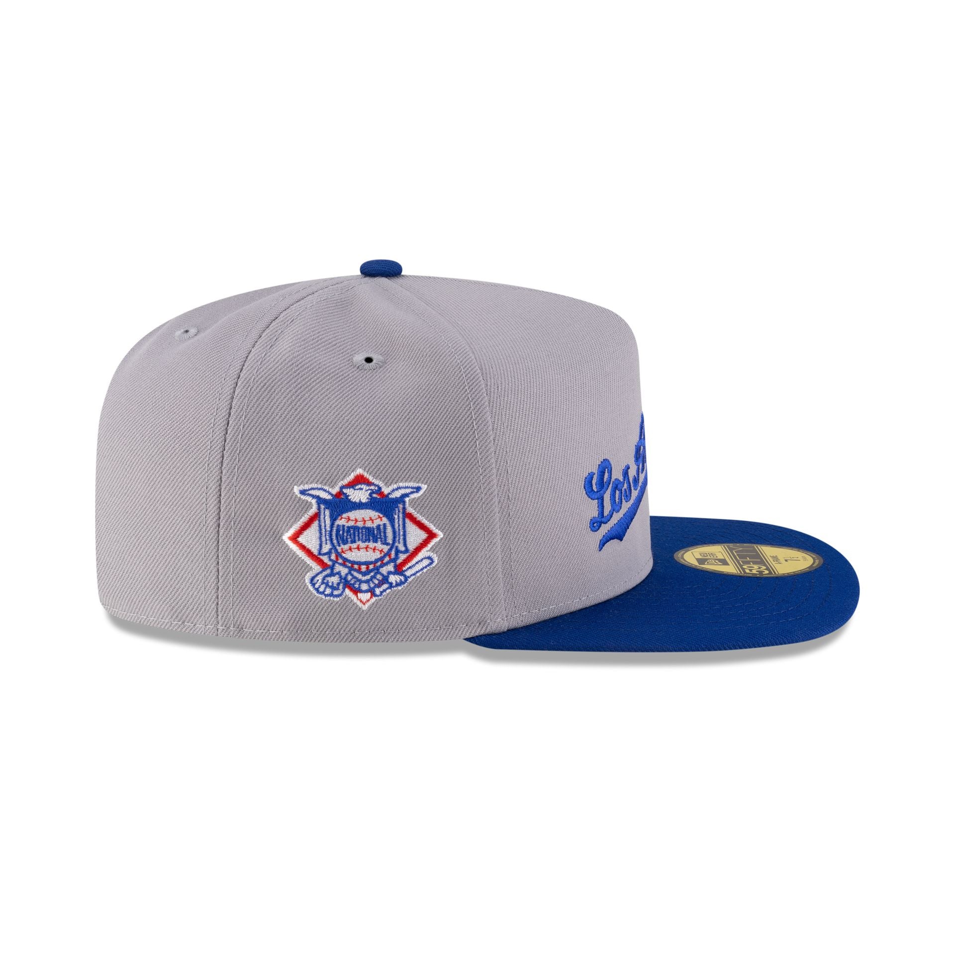 Just Caps League Sidepatch Gray Los Angeles Dodgers 59FIFTY A-Frame Fitted Hat